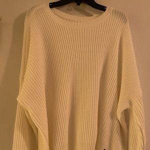 Hollister Oversized White Sweater Size L